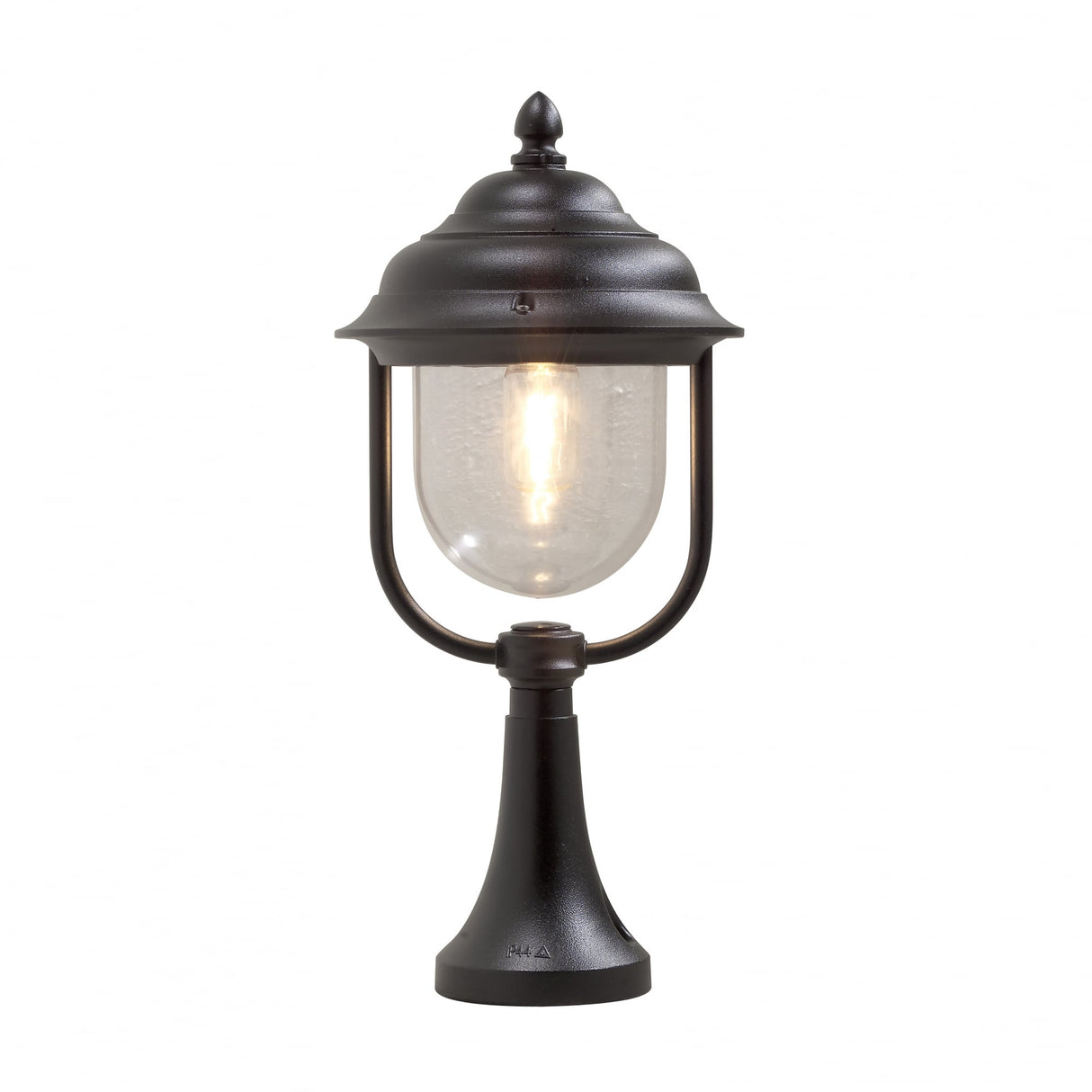 Elegant Matt Black Outdoor Post Lantern by Konstsmide