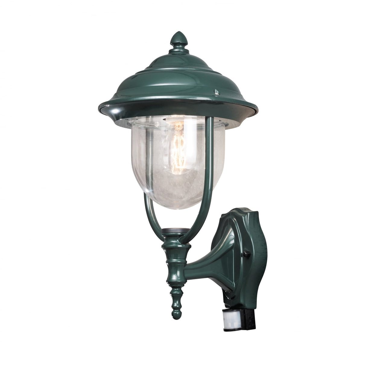Elegant Green Parma Outdoor Lantern with PIR Motion Sensor