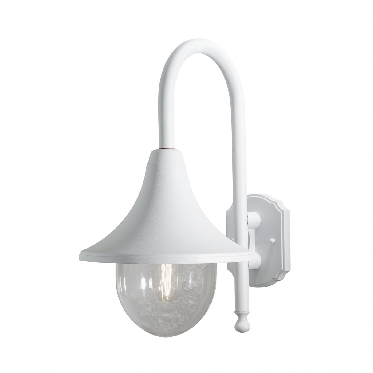Bari Outdoor Wall Lantern in Matte White Finish