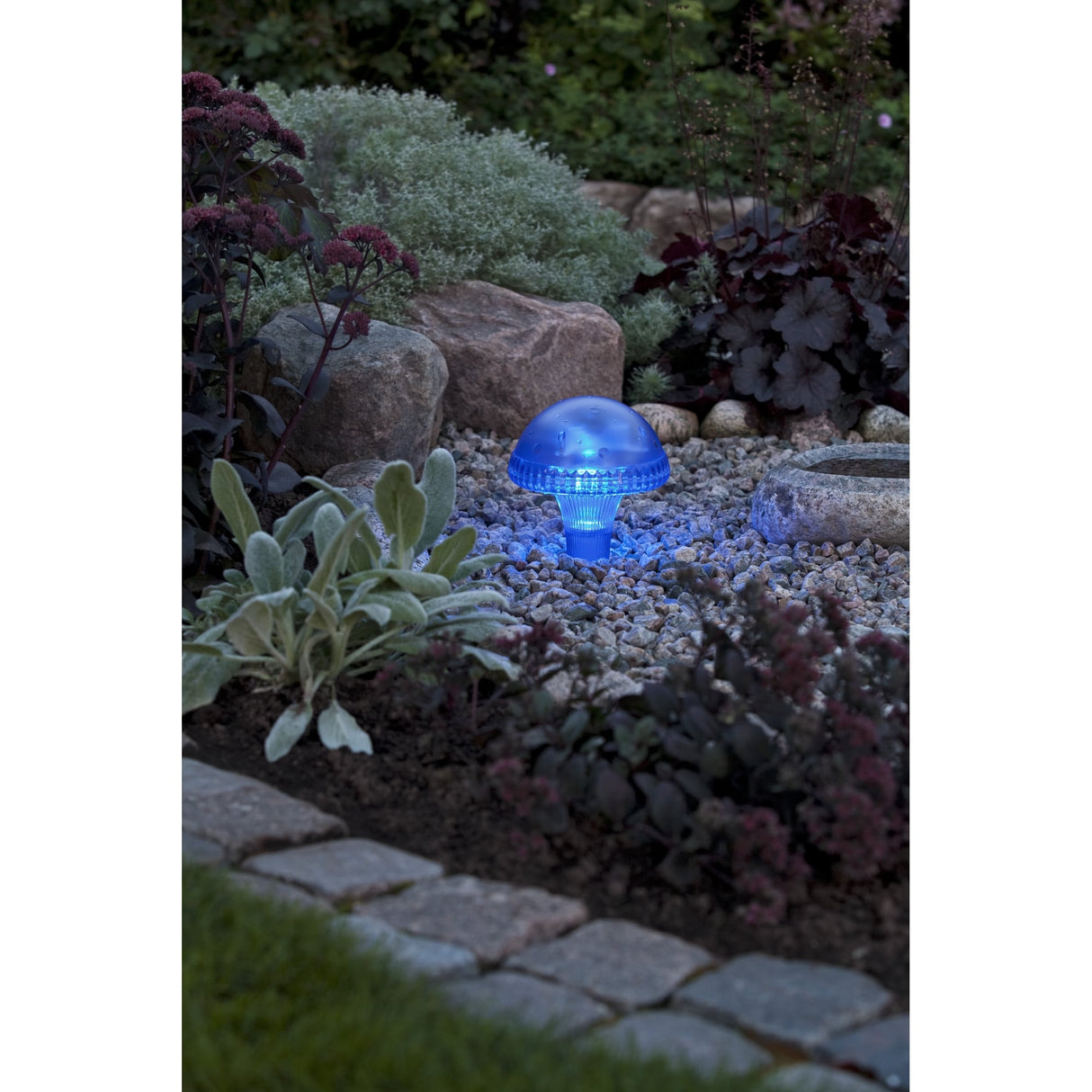 Assisi Azure Glow Mushroom Solar LED Light