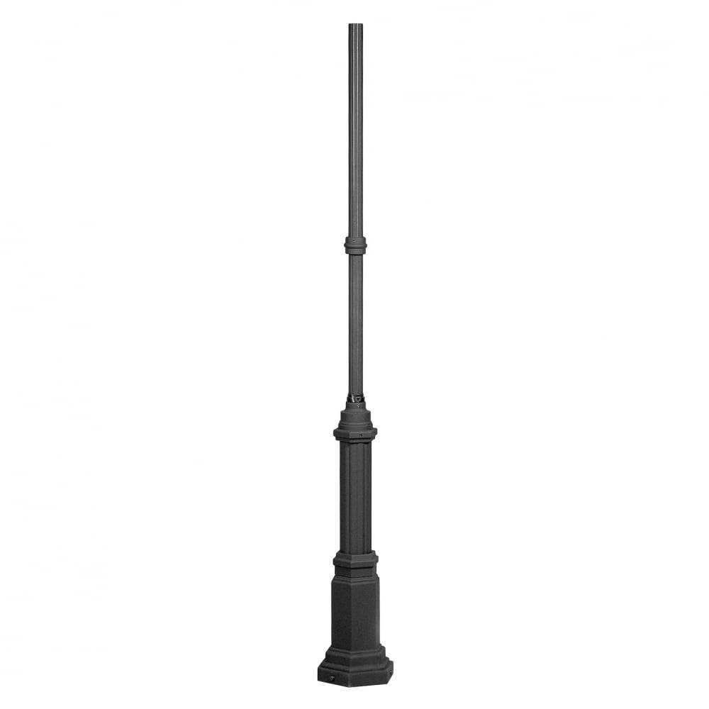 Hercules Matte Black Extendable Lantern Light Post, 26.3m Height