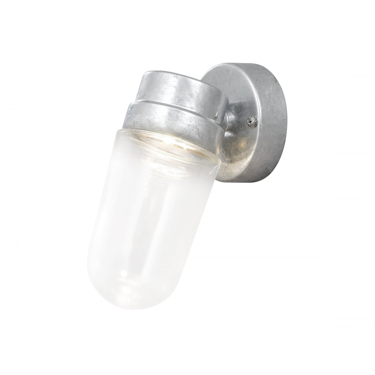 Vega 8W LED Galvanized Outdoor Wall Sconce with Clear Glass Lens