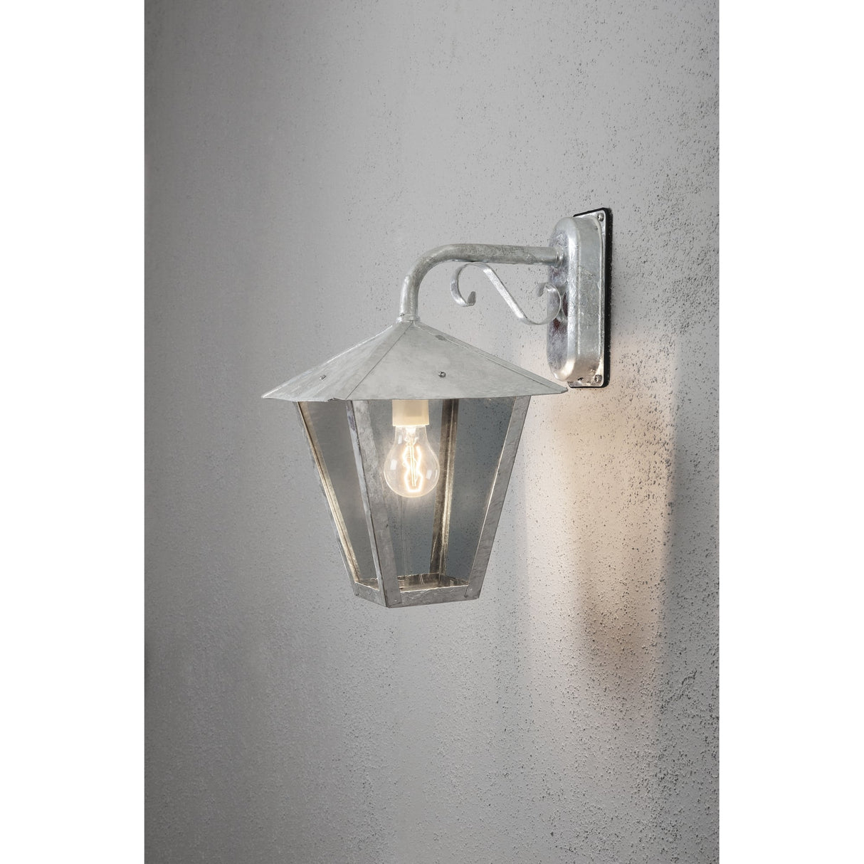 Benu Galvanized Victorian-Inspired Outdoor Wall Lantern