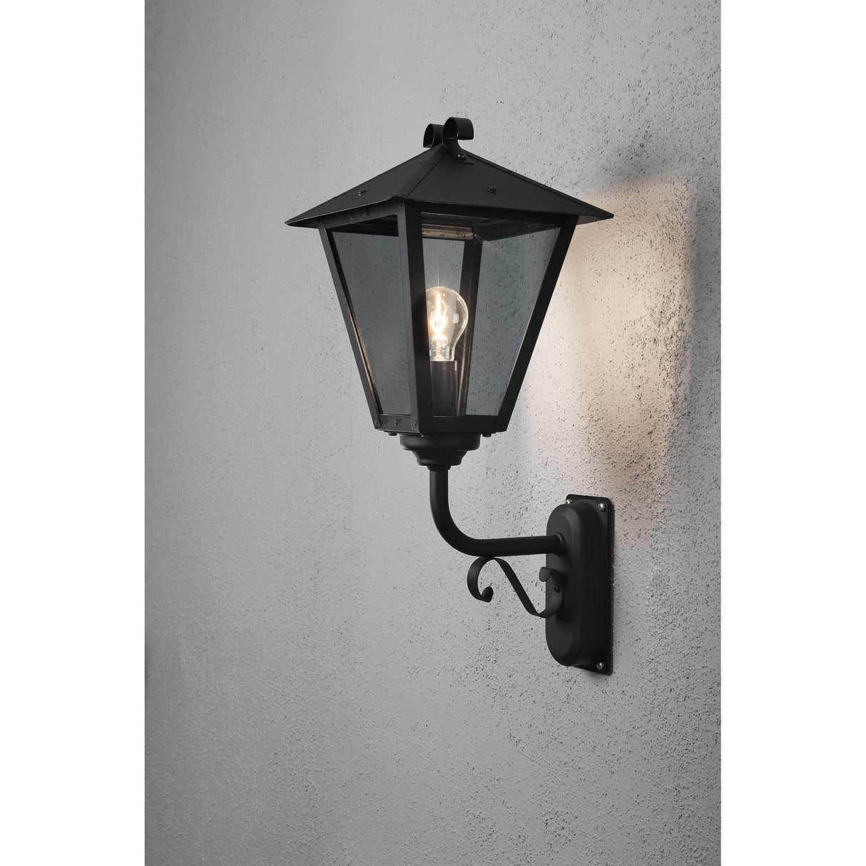 Vintage Black Outdoor Wall Lantern by Konstsmide
