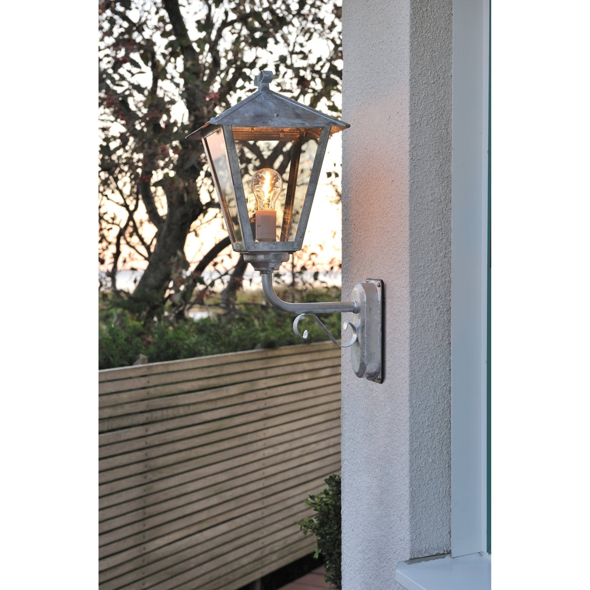 Galvanized Benu Up Light Wall Fixture by Konstsmide