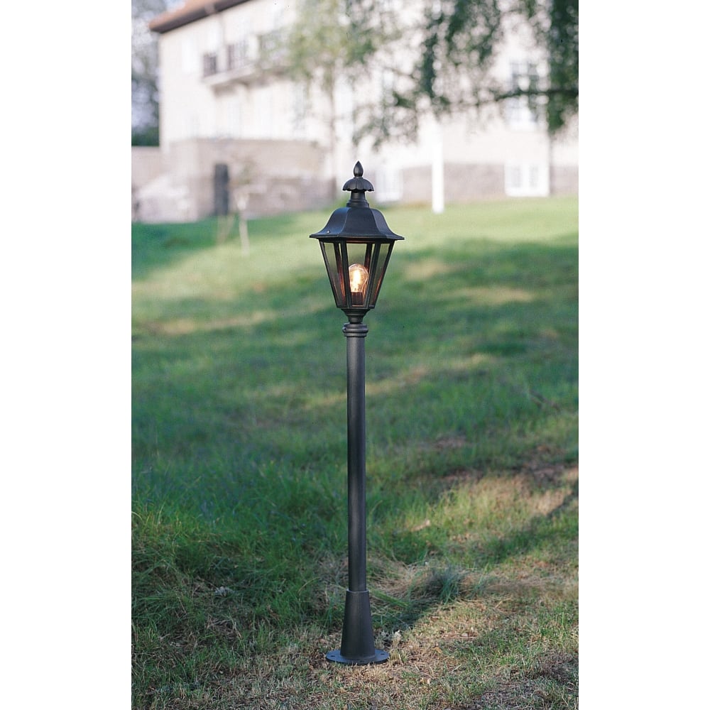 Elegant Matt Black Pallas Lantern Head by Konstsmide