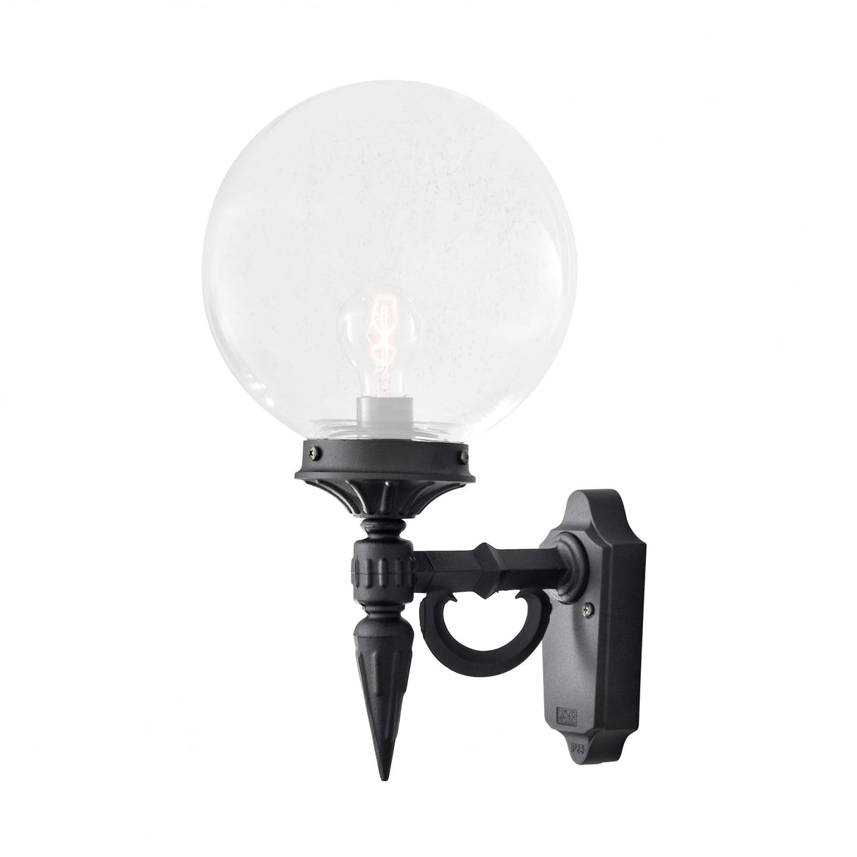Sleek Orion Exterior Wall Light with Globe Glass