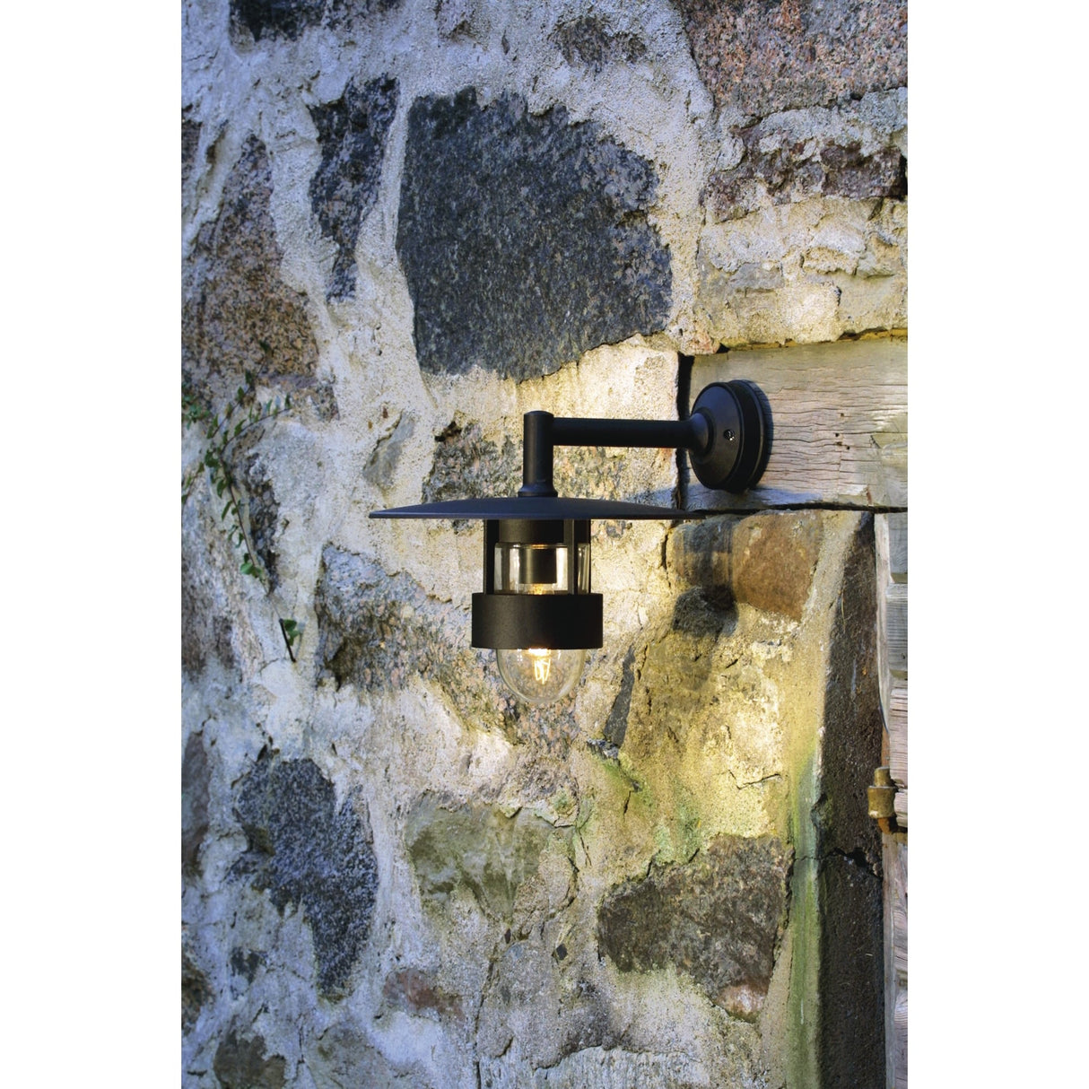 Freja Matte Black Outdoor Wall Lantern