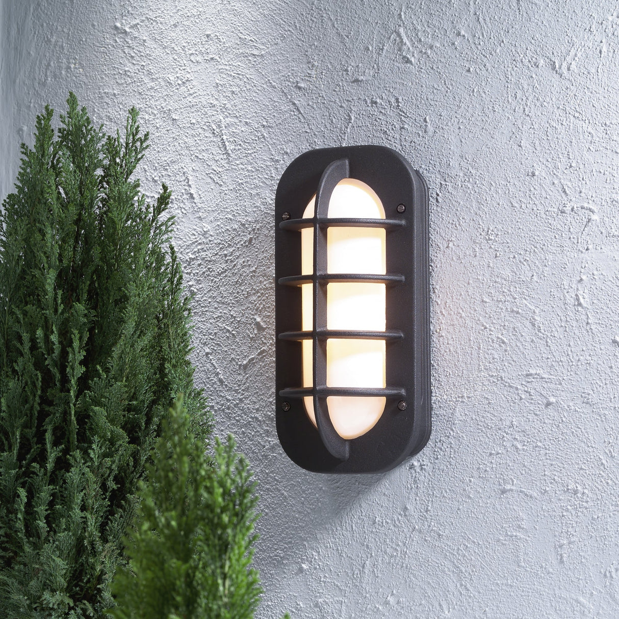 Modern Matte Black Loke Wall Sconce by Konstsmide