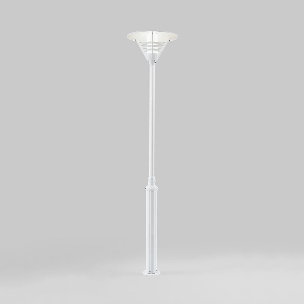 Elegant Gemini Matte White Outdoor Lantern with Pole