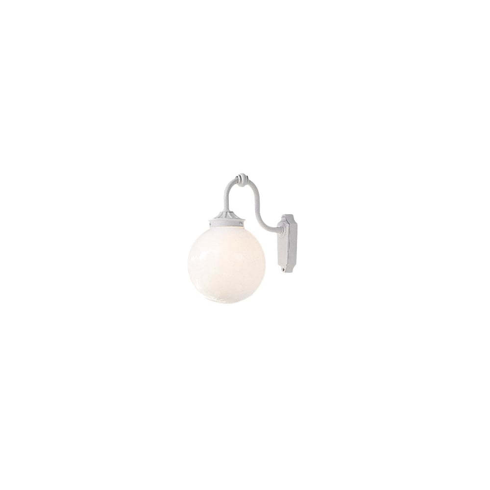 Konstsmide Arcturus Matte White Goose Neck Outdoor Wall Light