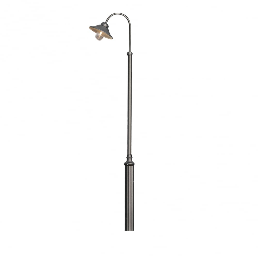 Sleek Modern Outdoor Light Fixture: Vega Single Post in Matte Black