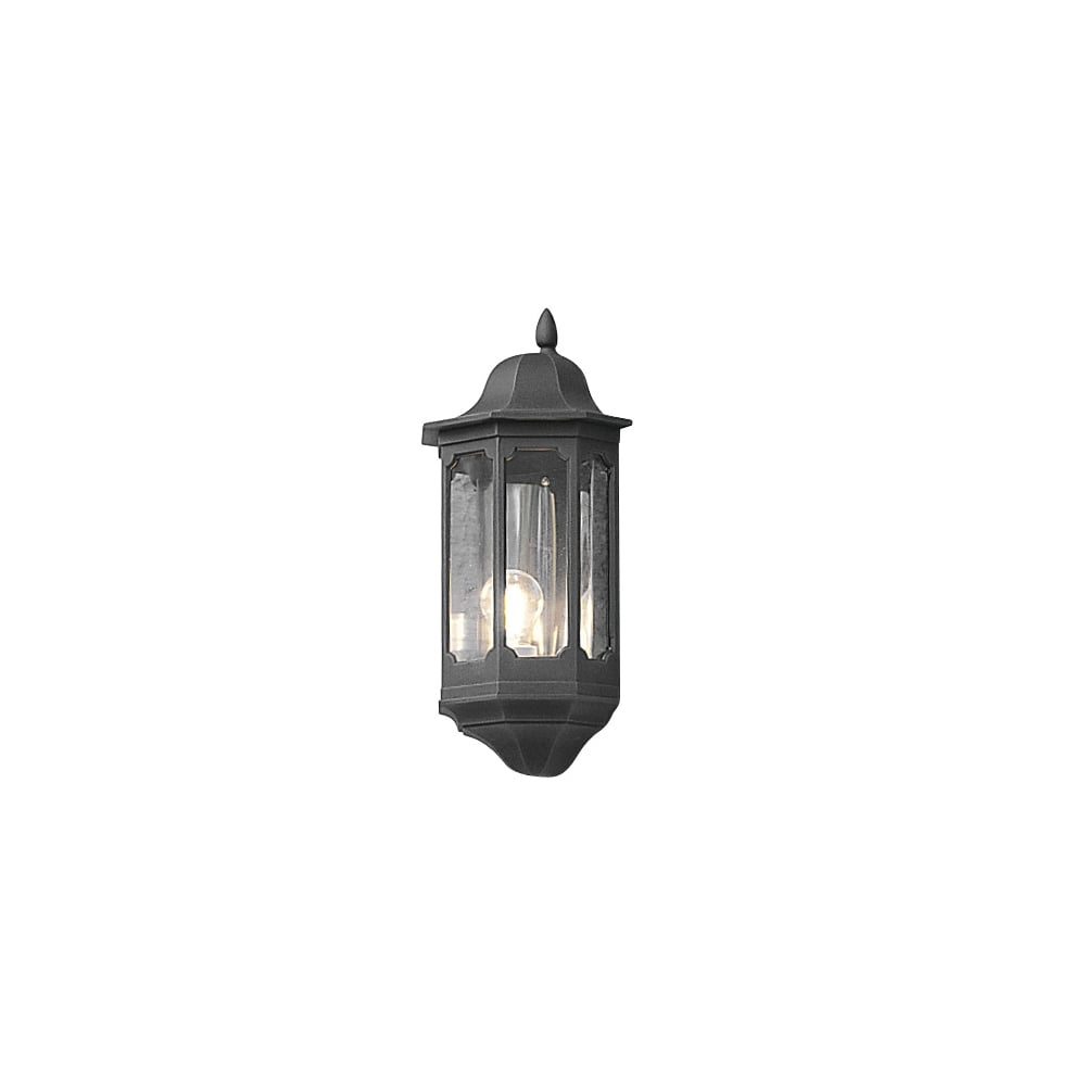 Elegant Matt Black Pallas Outdoor Wall Lantern by Konstsmide