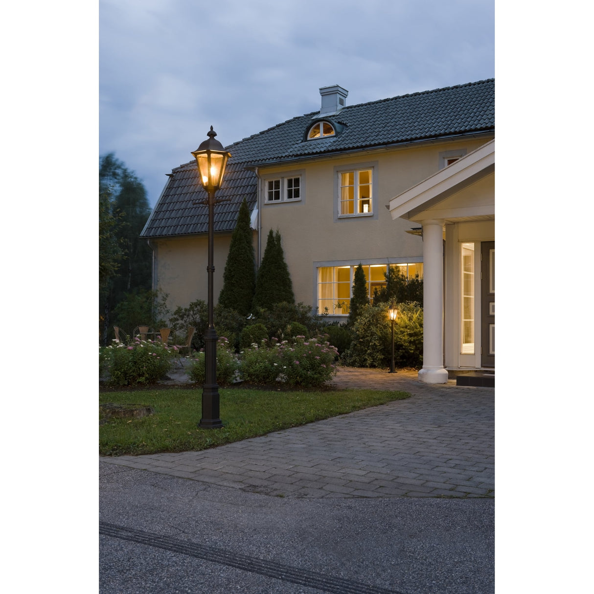 Pallas Matte Black Lantern Head by Konstsmide