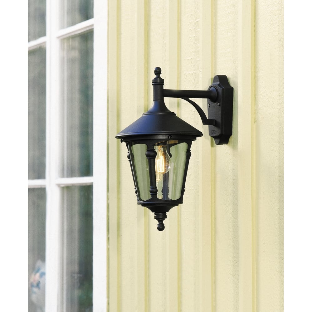 Sleek Virgo Matte Black Outdoor Wall Lantern