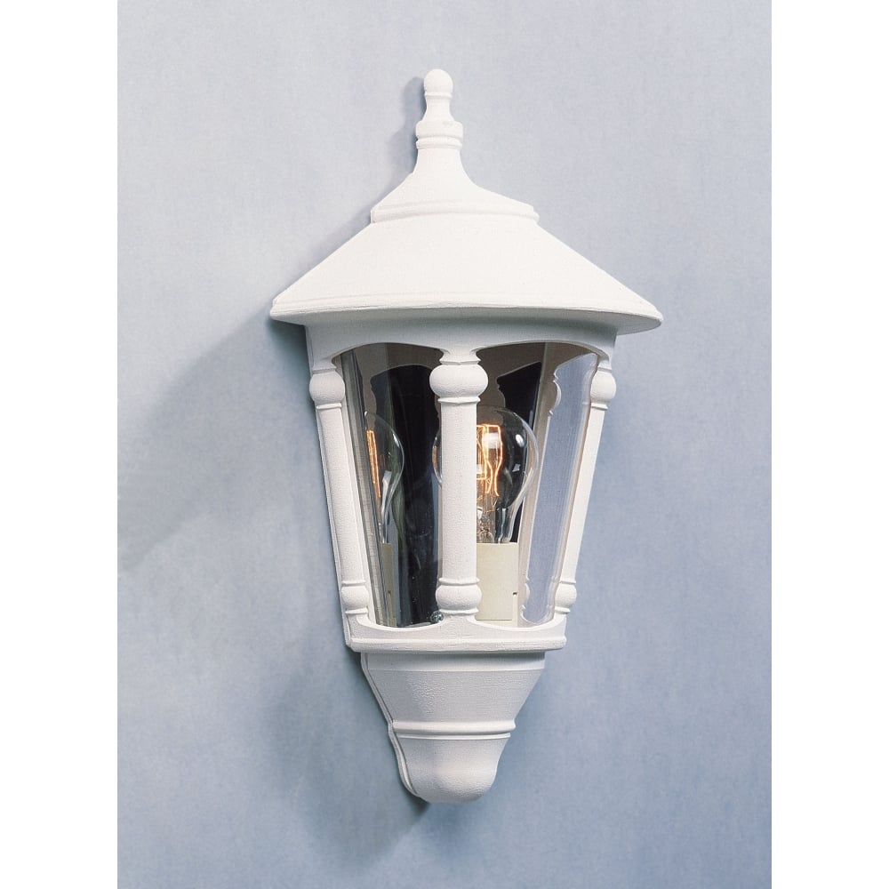 Elegant Virgo Matte White Wall Sconce by Konstsmide