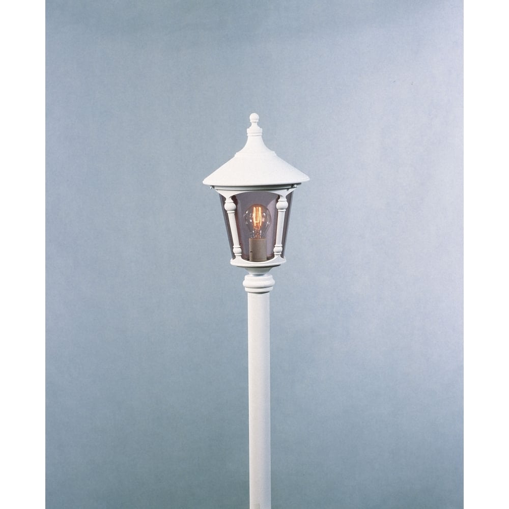 Elegant Matt White Virgo Pathway Lantern Head by Konstsmide