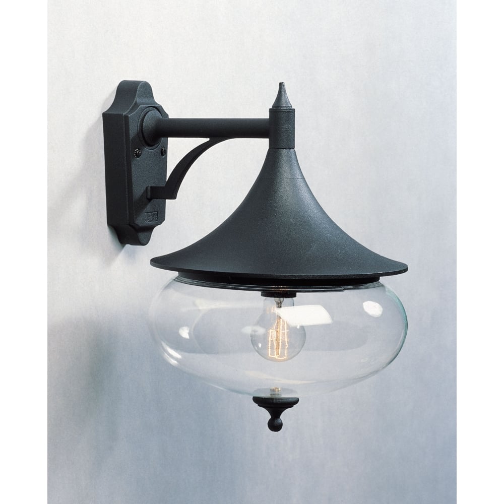 Matte Black Cast Aluminium Libra Downward Wall Lantern