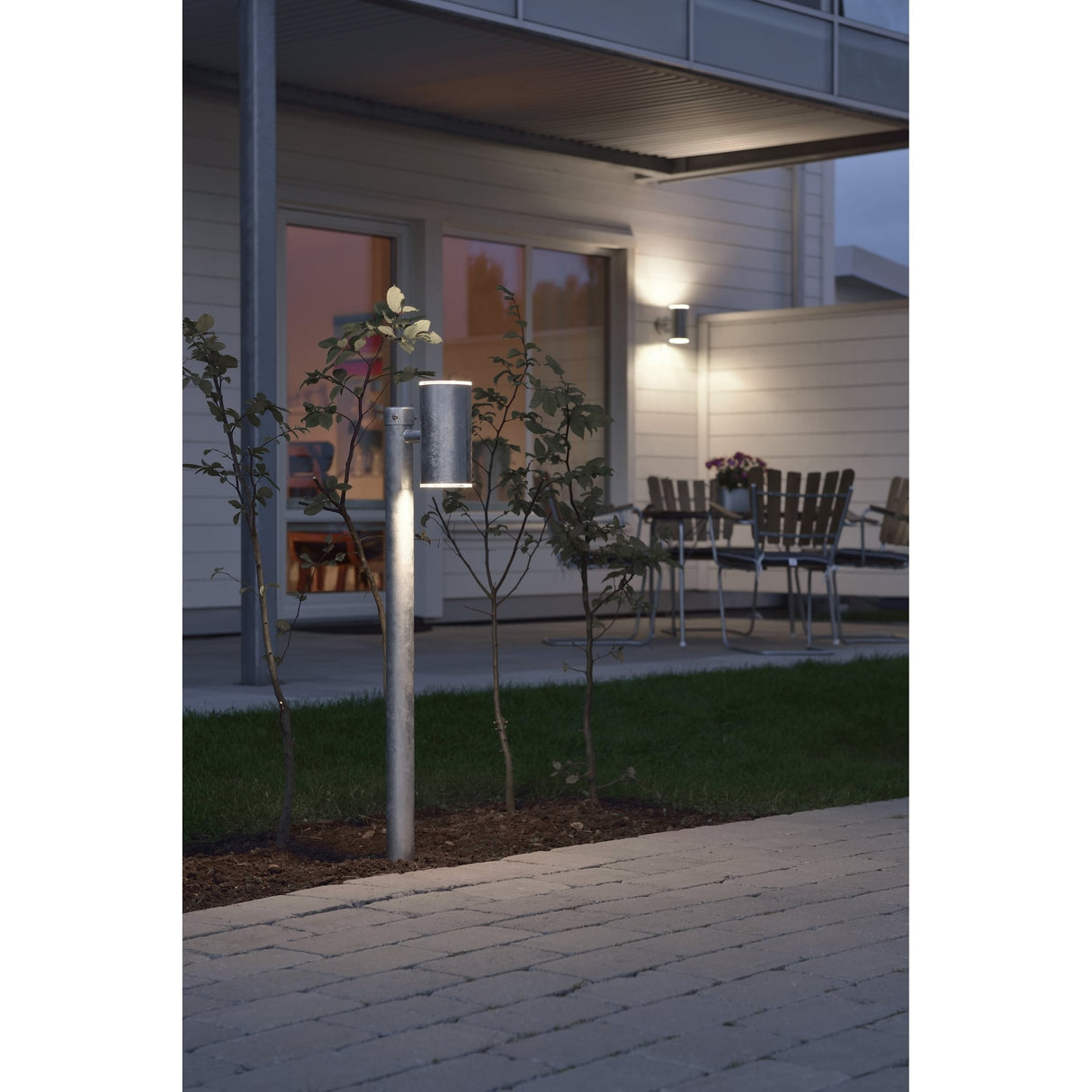 Ull Galvanized LED Short Pole Light by Konstsmide
