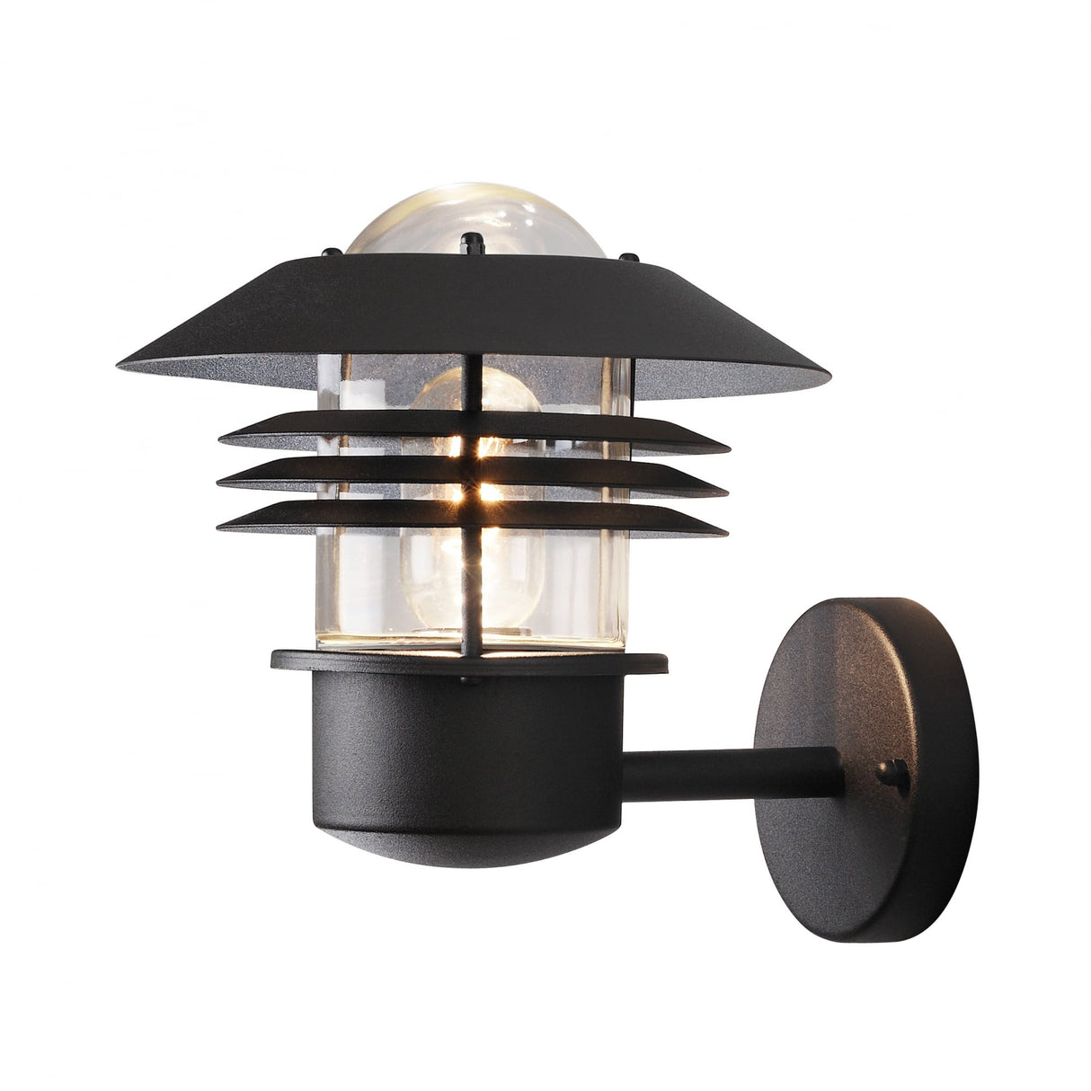 Sleek Modena Black Outdoor Wall Sconce