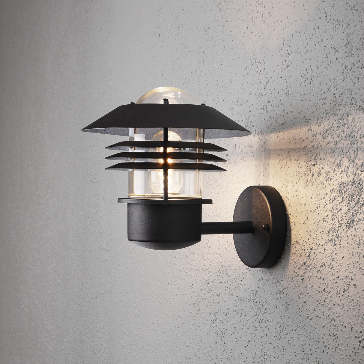 Sleek Modena Black Outdoor Wall Sconce