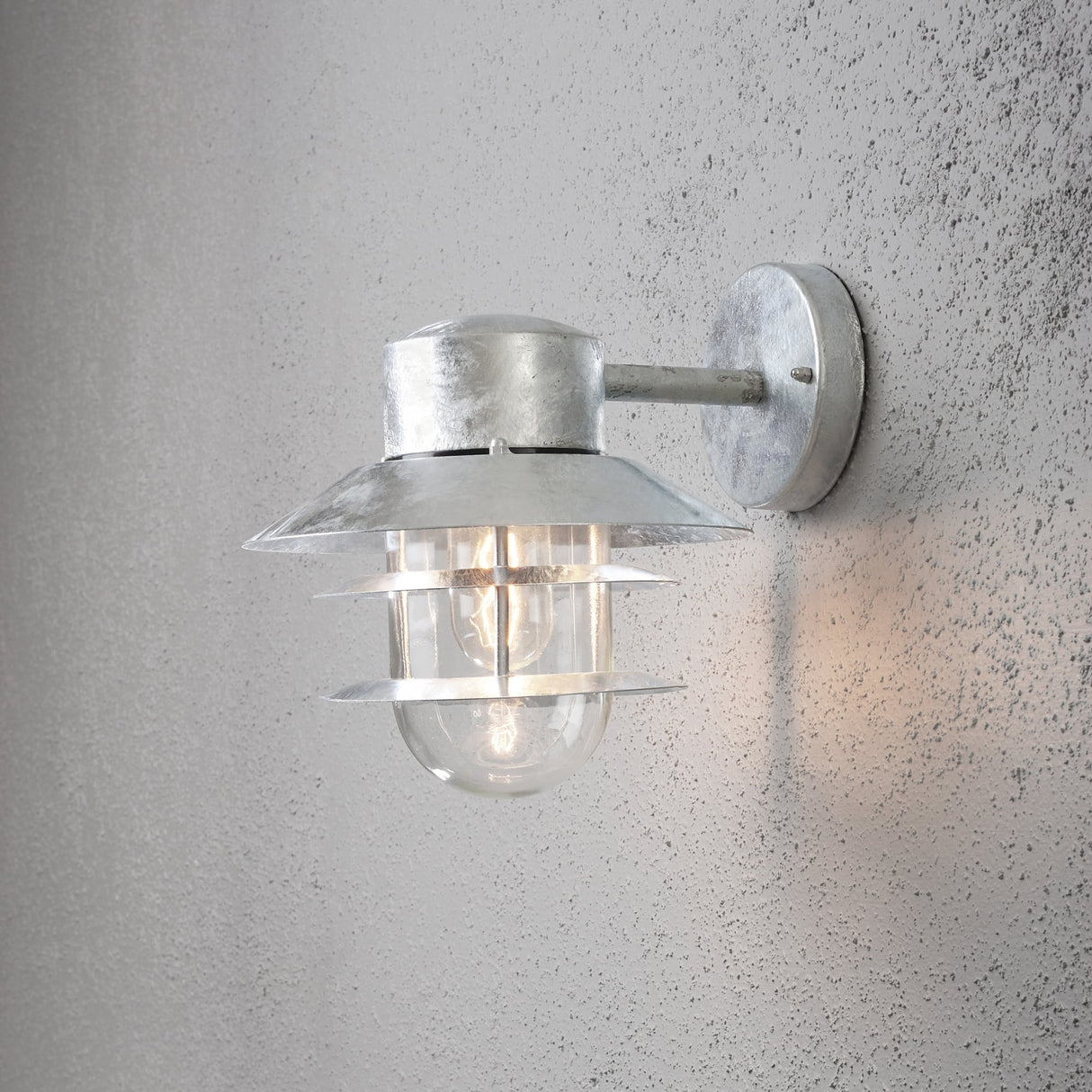 Modena Galvanized Outdoor Wall Lantern by Konstsmide