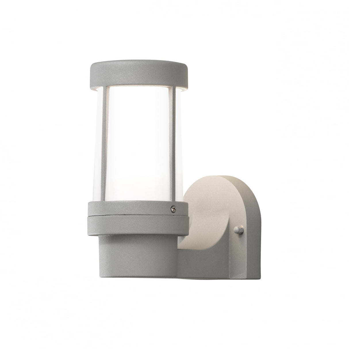 Siena Grey Outdoor Wall Light with Opal Glass