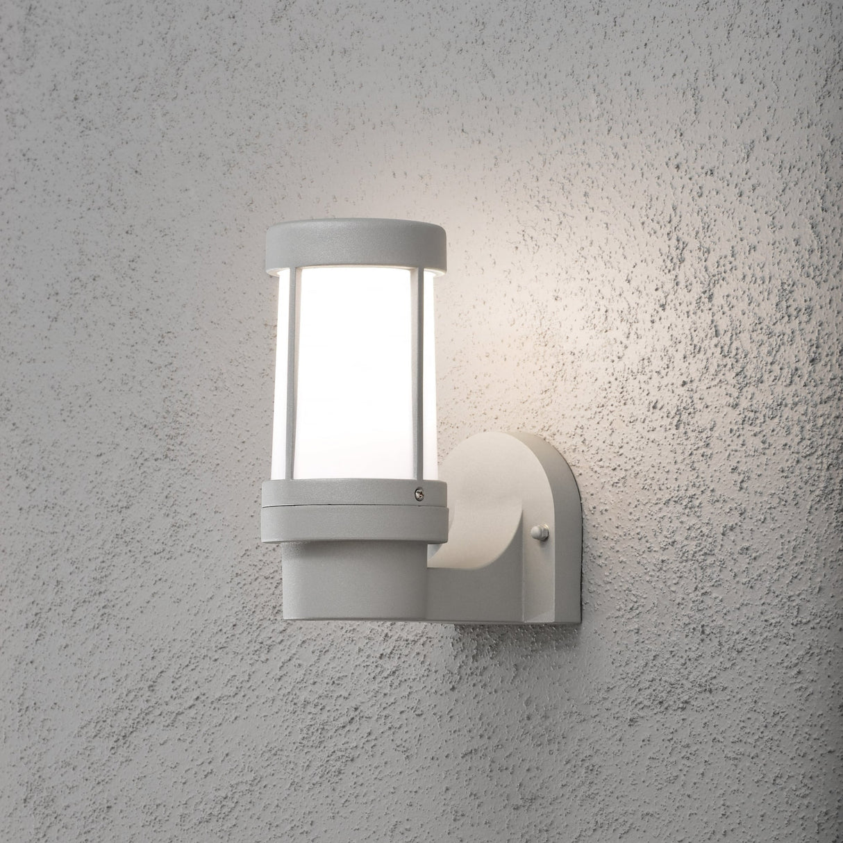 Siena Grey Outdoor Wall Light with Opal Glass