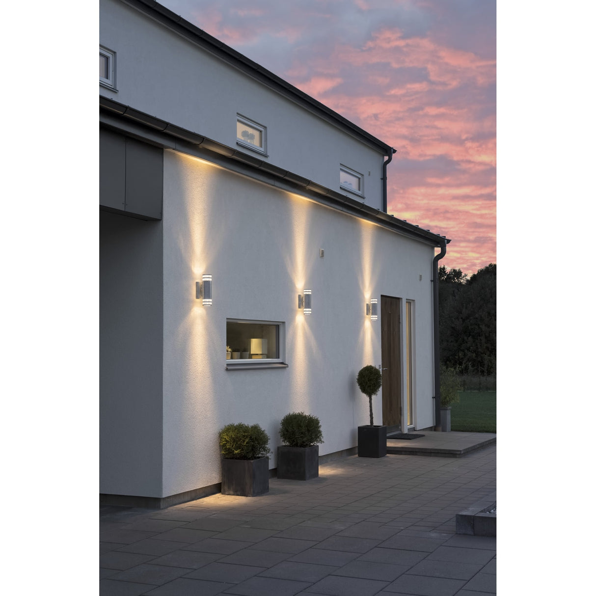 Modena Twin Sconce in Galvanised Finish by Konstsmide