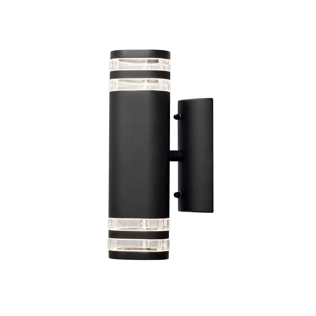 Sleek Black Striped Modena Outdoor Wall Light Fixture