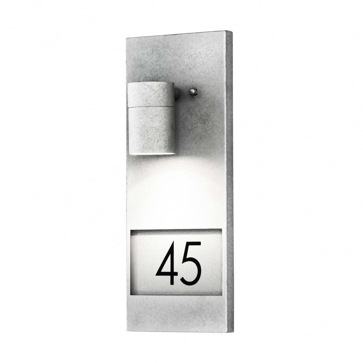 Modena Aluminum LED House Number Wall Light with Interchangeable Numbers