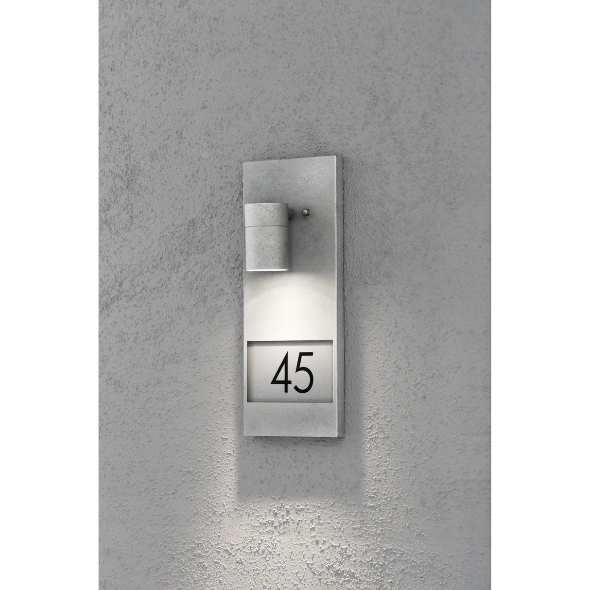 Modena Aluminum LED House Number Wall Light with Interchangeable Numbers