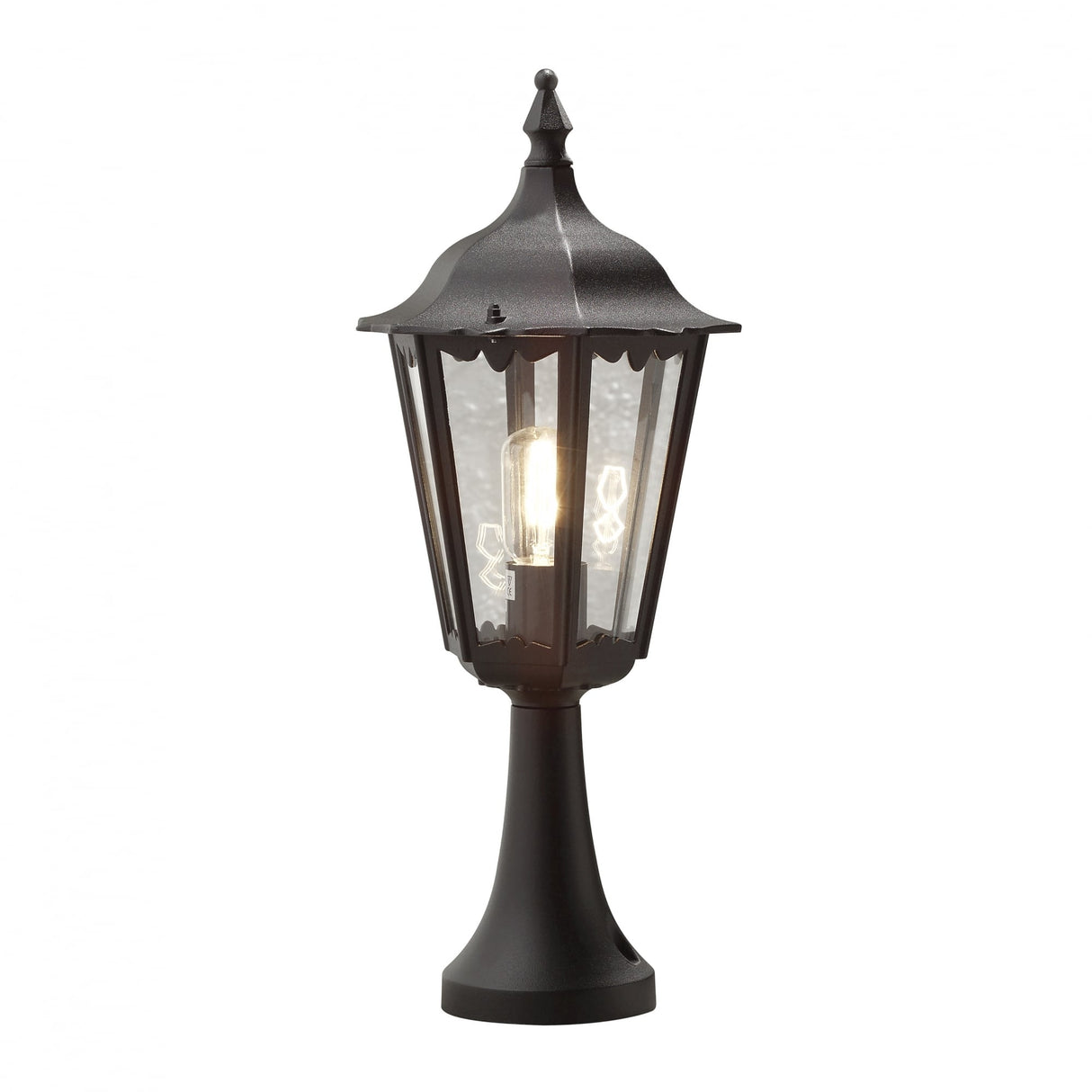 Elegant Firenze Outdoor Post Lantern in Matte Black Finish