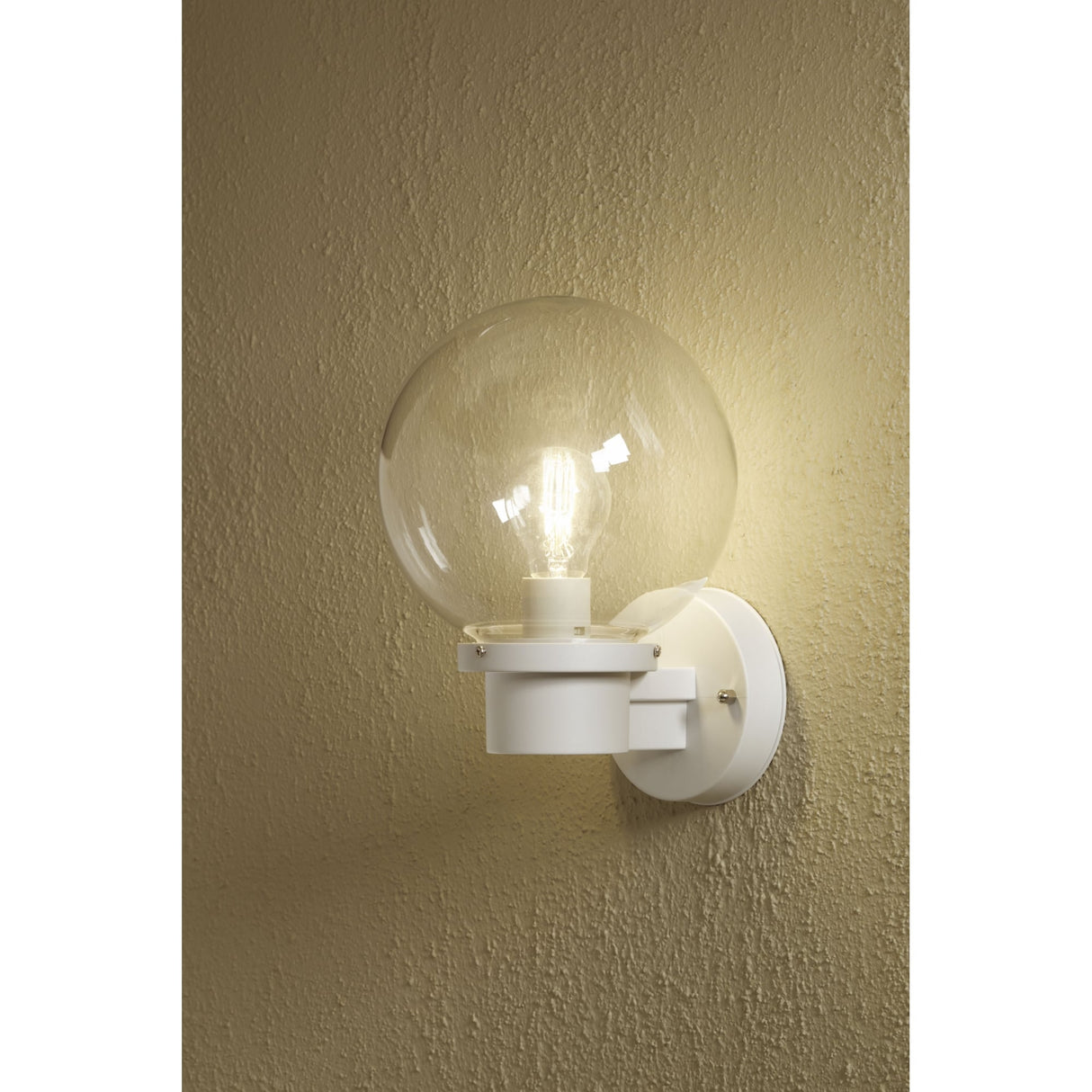 Elegant Nemi Wall Light in Matte White with Automated Dusk to Dawn Sensor
