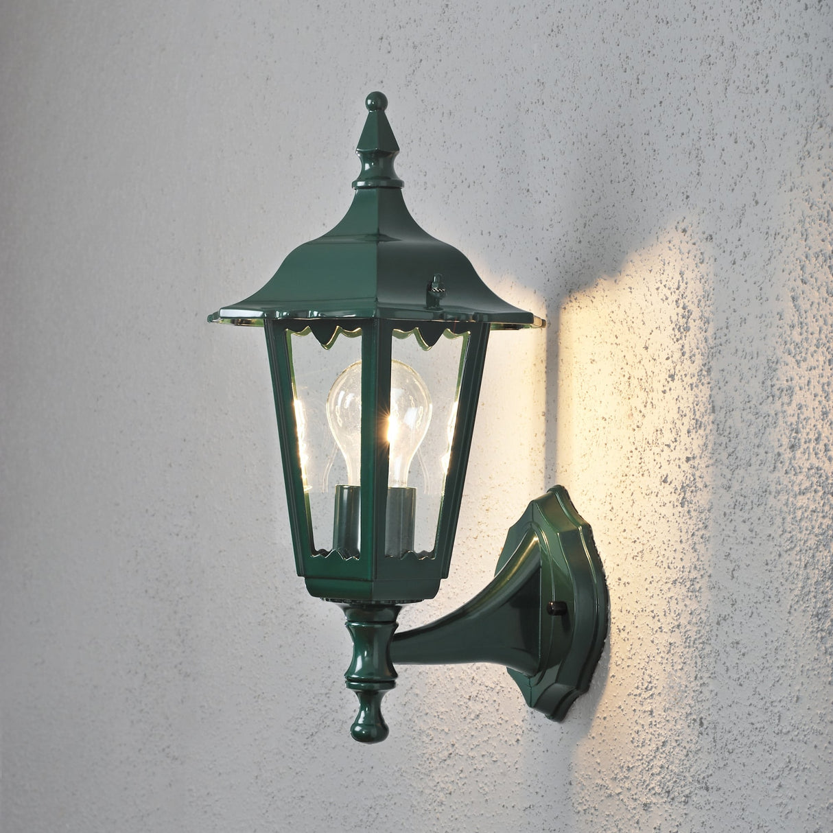 Firenze Upward Lantern in Verdant Green Finish