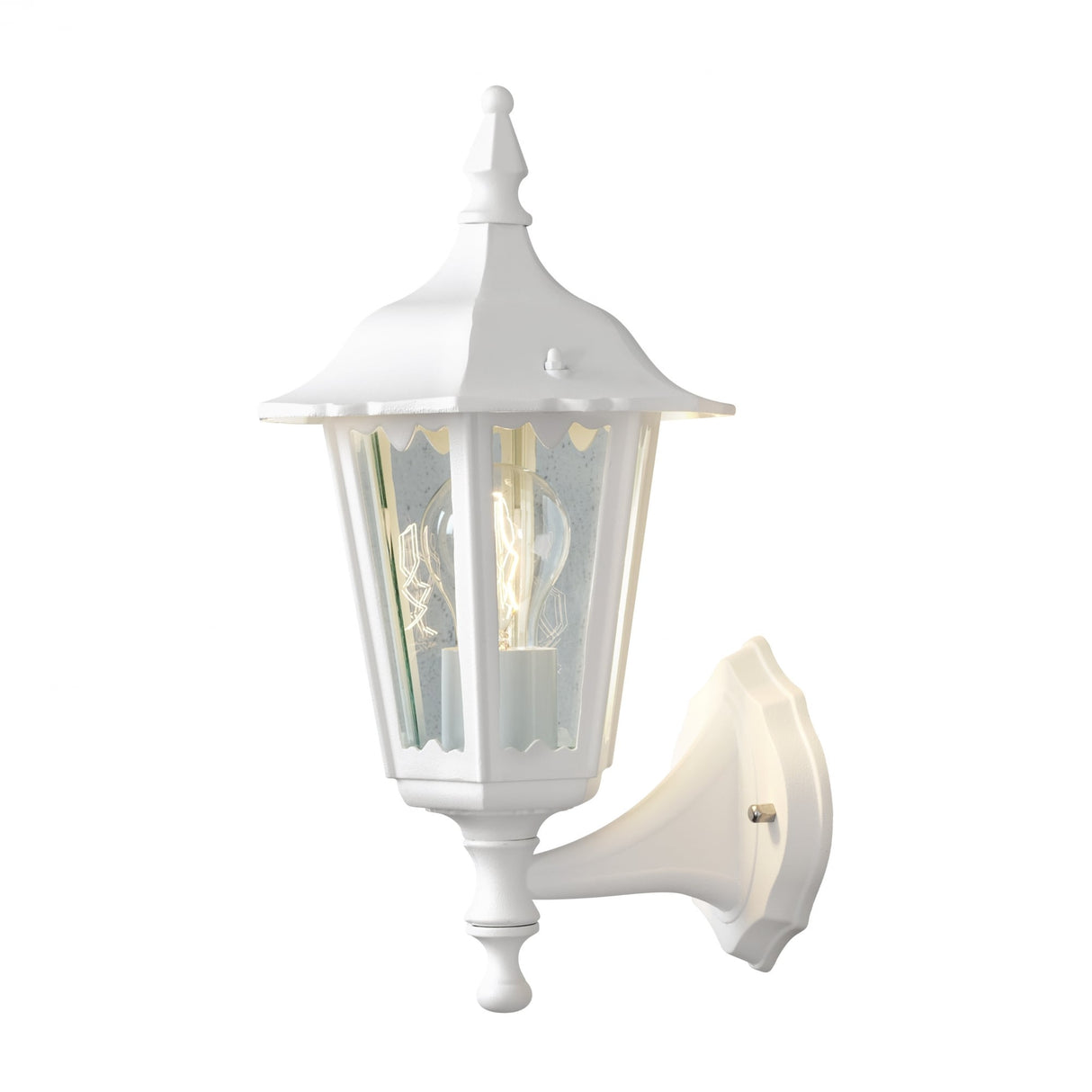 Elegant Firenze Wall Lantern in Matte White Finish