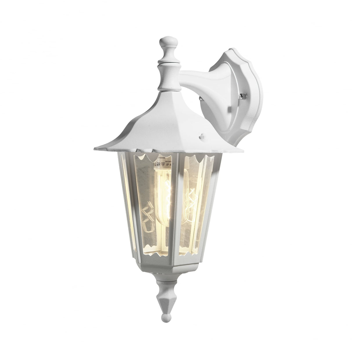 Firenze Outdoor Wall Lantern in Matte White