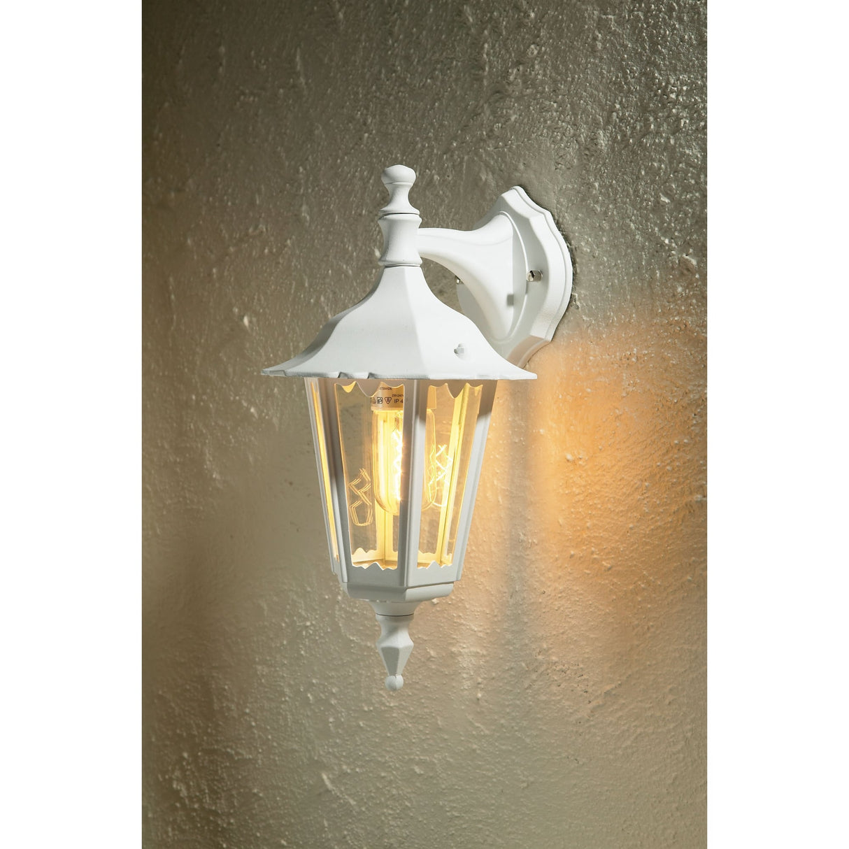 Firenze Outdoor Wall Lantern in Matte White