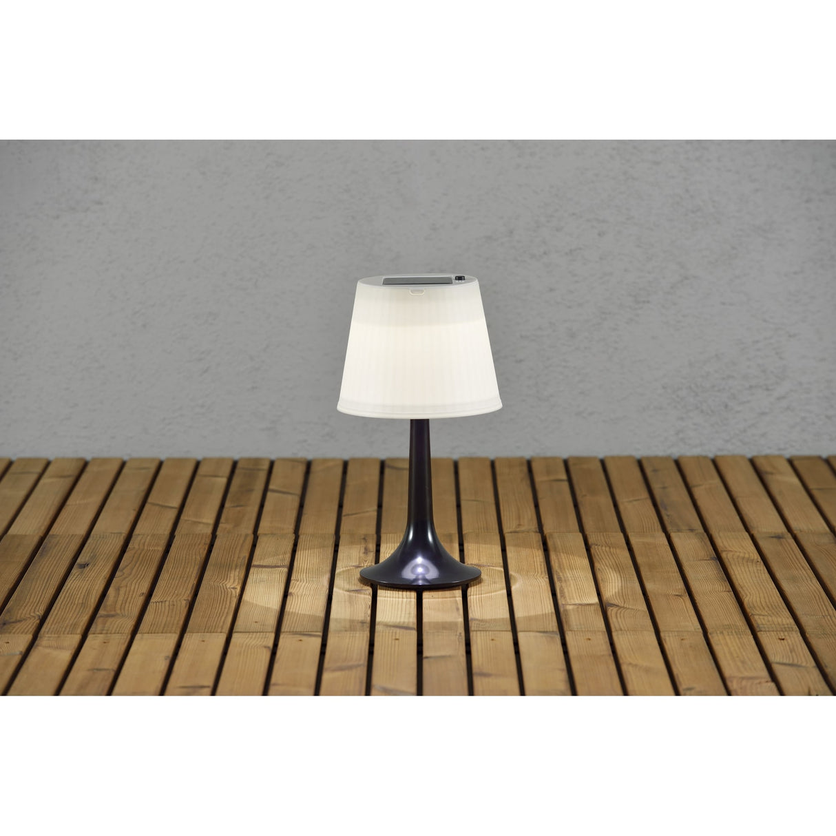 Assisi Black LED Solar Outdoor Table Lamp