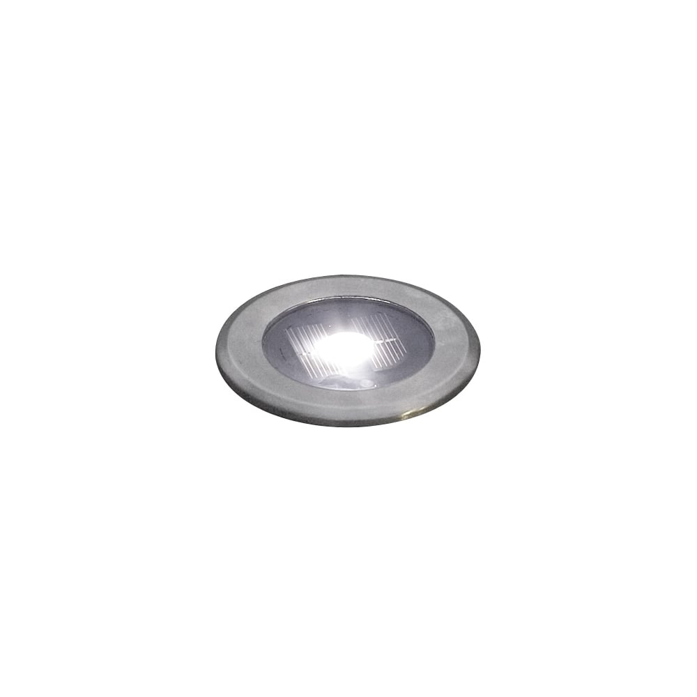 Solar-Powered LED Ground Spotlight by Konstsmide - Silver Finish