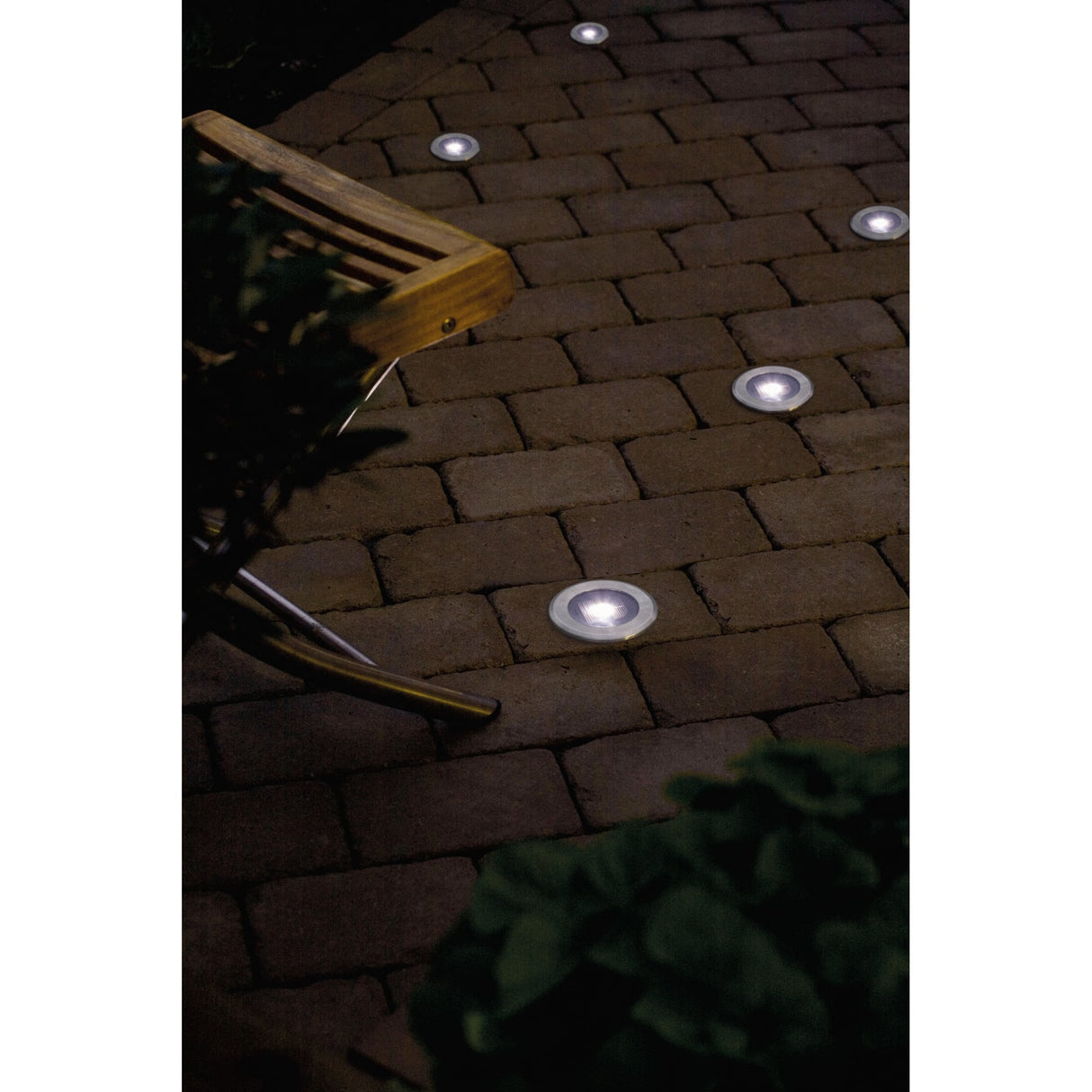 Solar-Powered LED Ground Spotlight by Konstsmide - Silver Finish