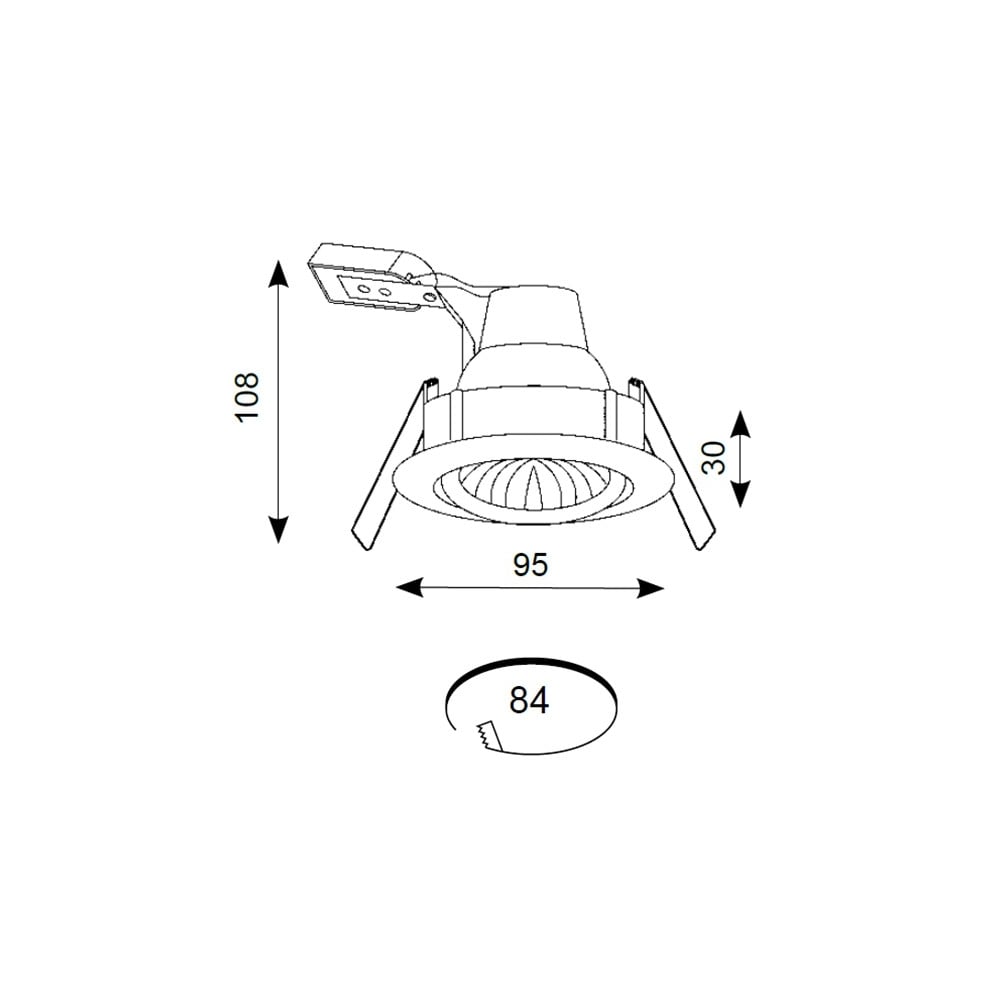 Ansell Twistlock Black Outdoor Gimbal Downlight for Soffit Use