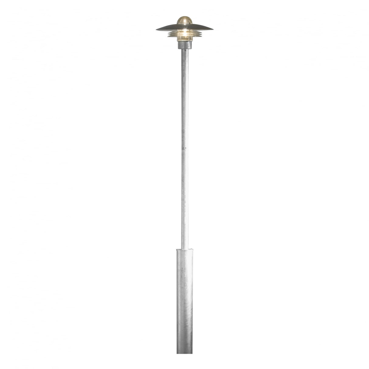 Modena Galvanized Steel Tall Pathway Lantern Post
