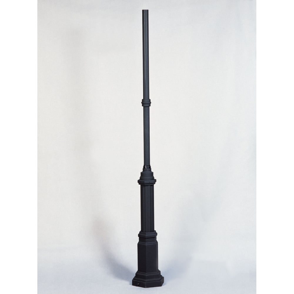 Elegant Matt Black Hercules Lantern Post - 213cm