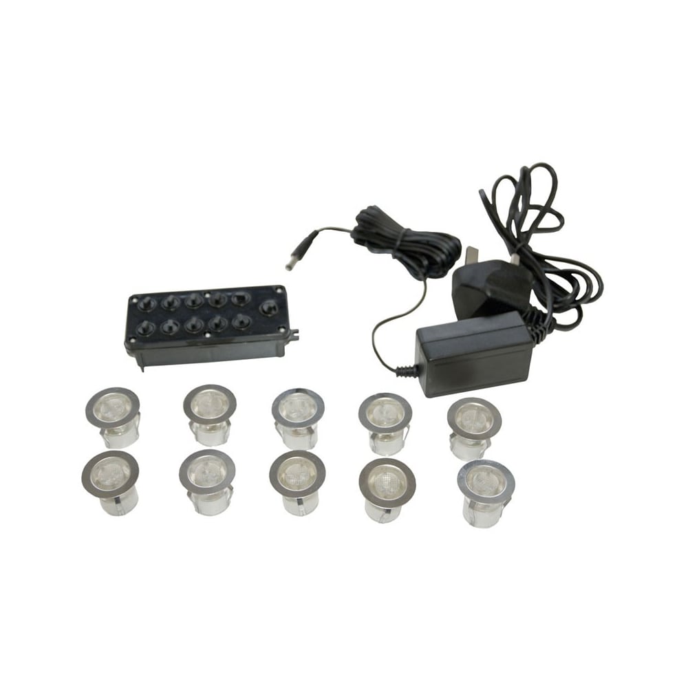 LED Kitchen Plinth and Stair Lighting Kit - Warm White, 10 Lights