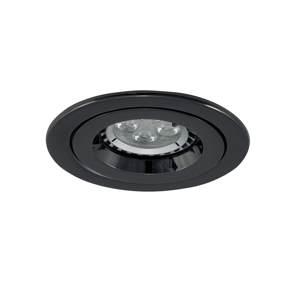 iCage Mini Fire Rated Downlight - Sleek Black Chrome 50W GU10