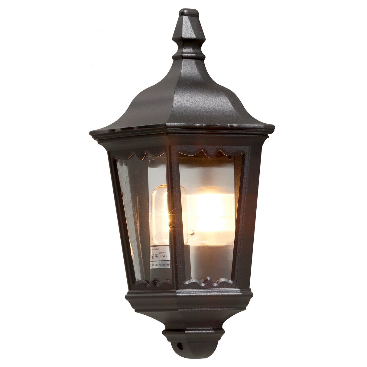 Elegant Firenze Matte Black Flush Light Fixture