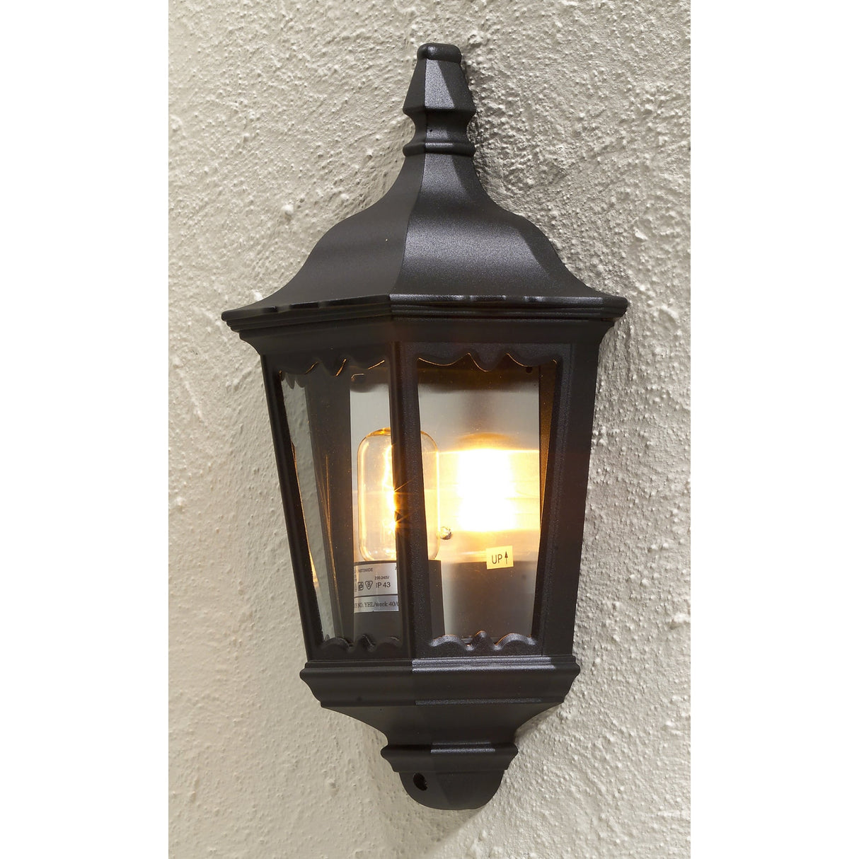 Elegant Firenze Matte Black Flush Light Fixture