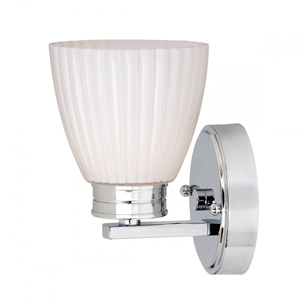 Elegant Wallingford Single Wall Light in Polished Chrome Finish