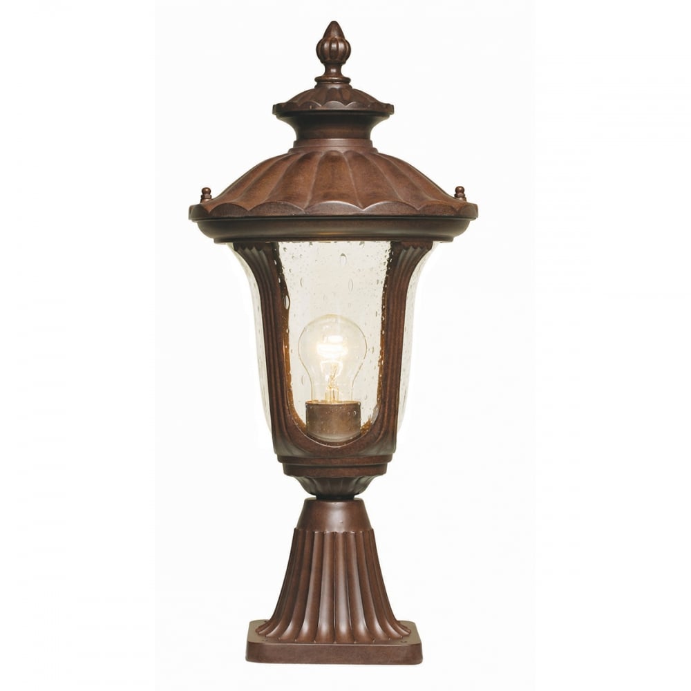 Rustic Bronze Chicago Lantern - Small Pedestal Edition